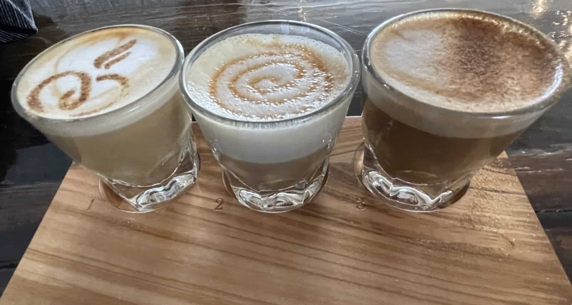 Cafe Corazon, coffee flight