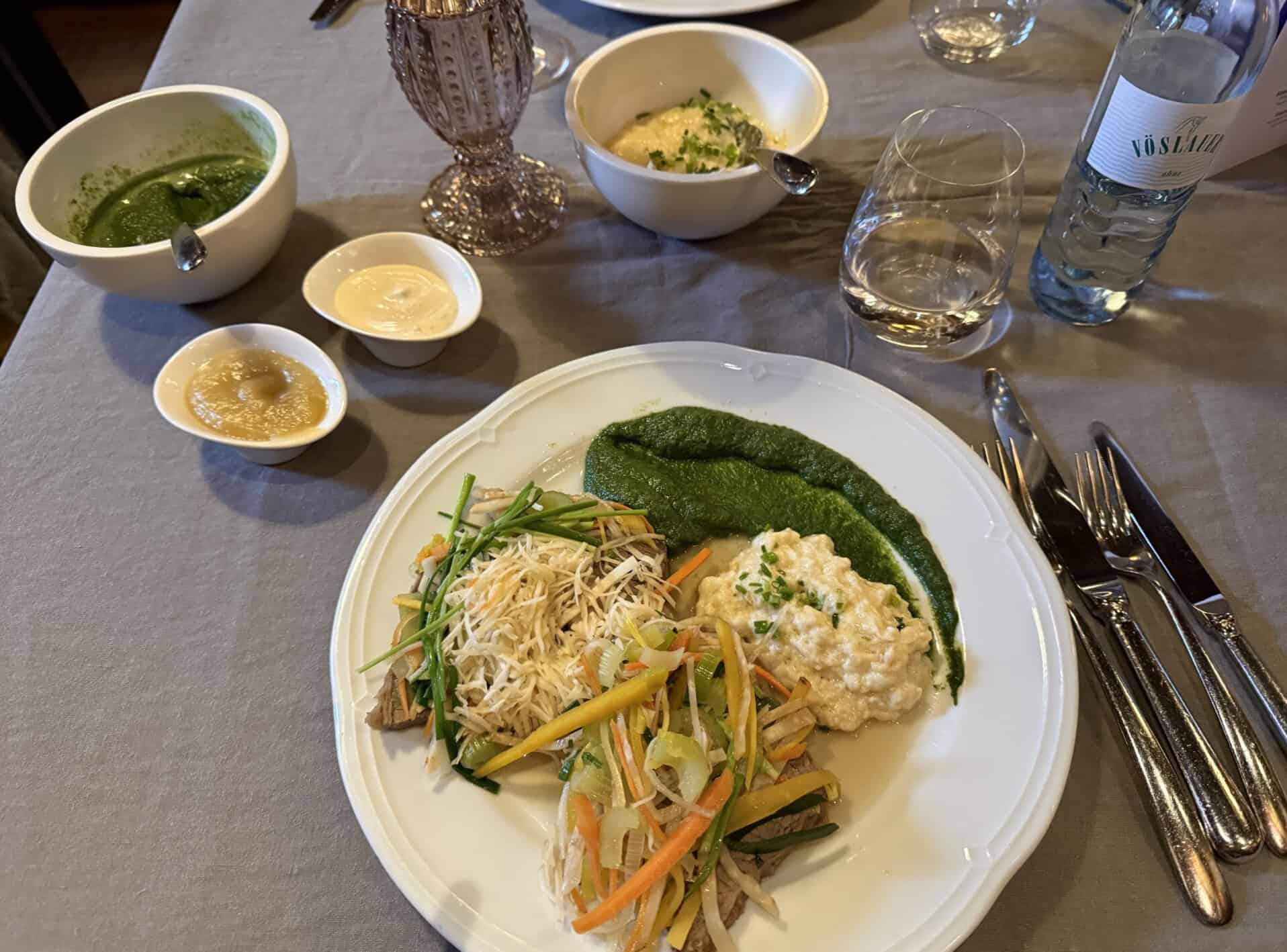 St. Peter Stiftskulinarium meal, Salzburg, Austria 
