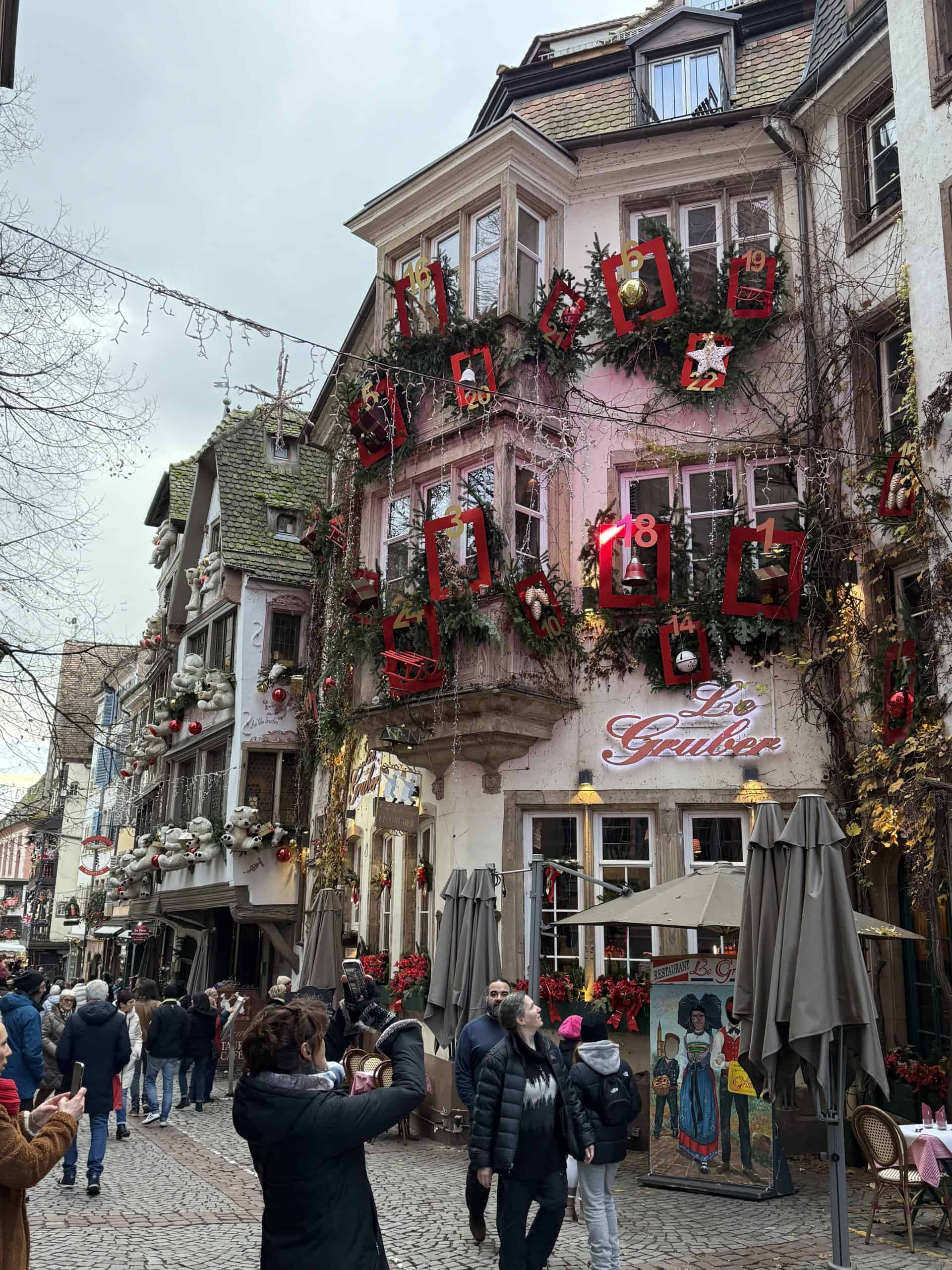 Strasbourg France Storefront Decorated Facade Old Town