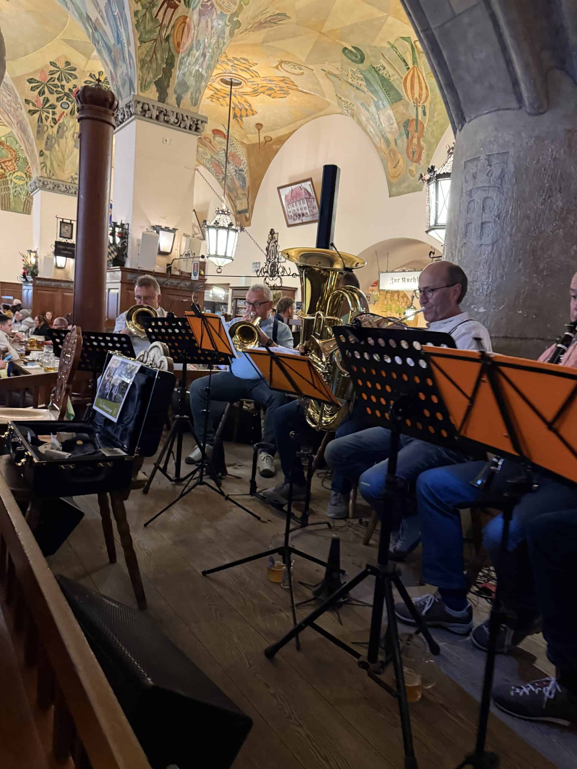 hofbrauhaus munich beer hall photo of brass band
