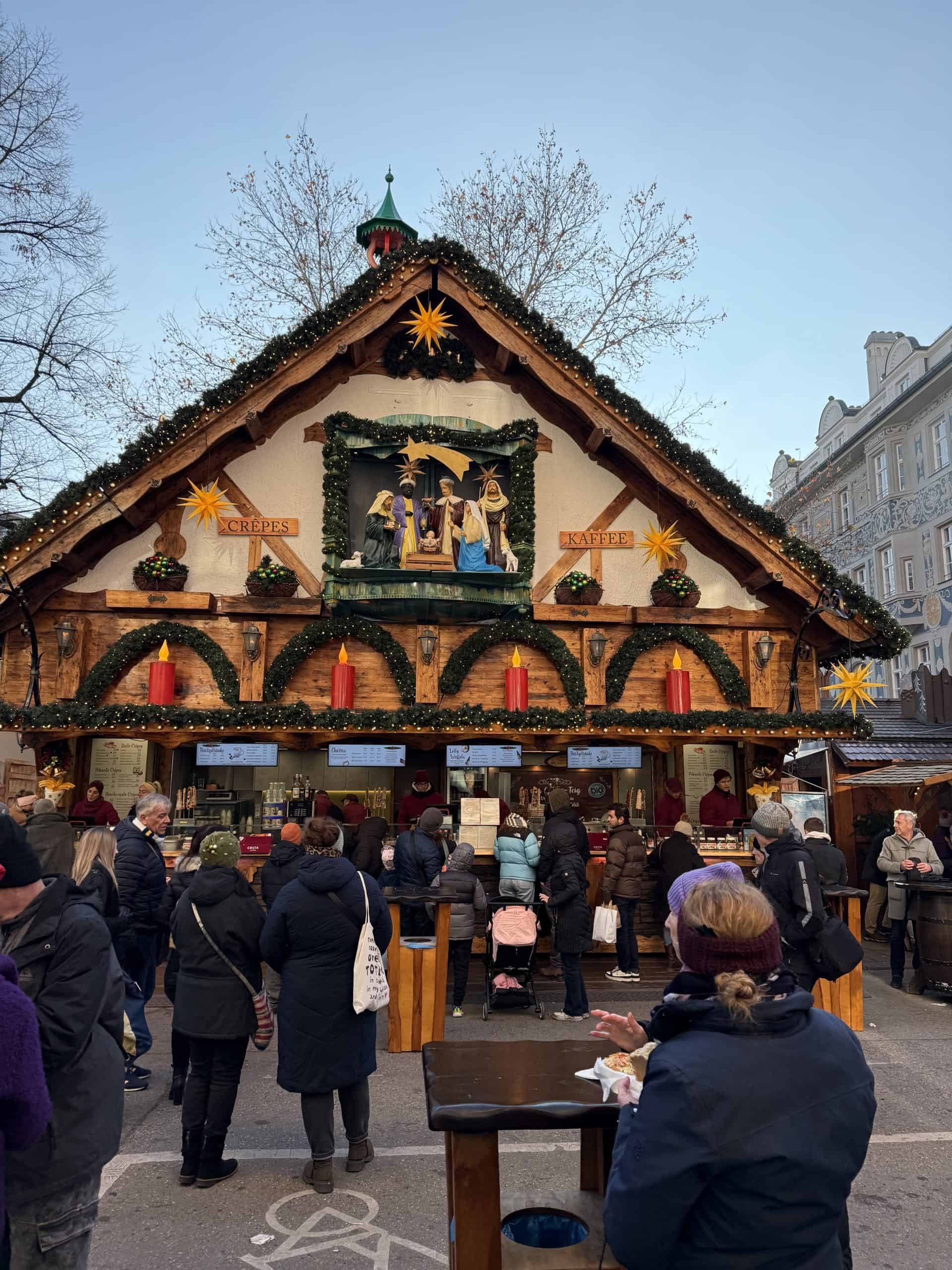 Christmas market stall Munich Germany