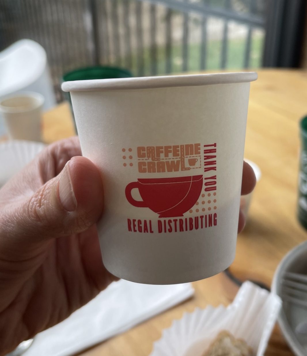 kansas city caffiene crawl tasting cup