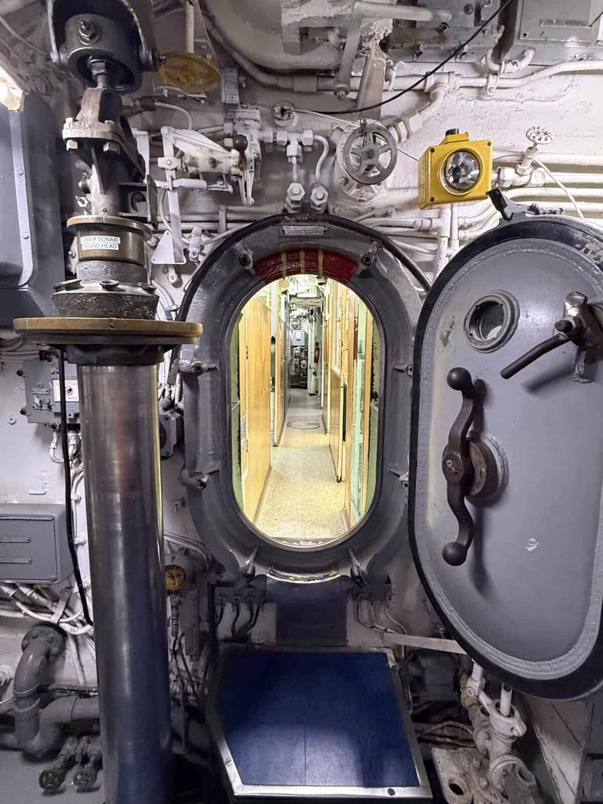 Interior of a submarine at the Galveston Naval Museum in Seawolf Park