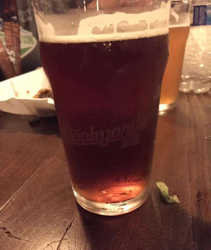 Glass of Stockyards Brewing Company beer in Kansas City