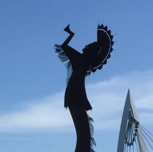 Keeper of the Plains sculpture in Wichita, Kansas